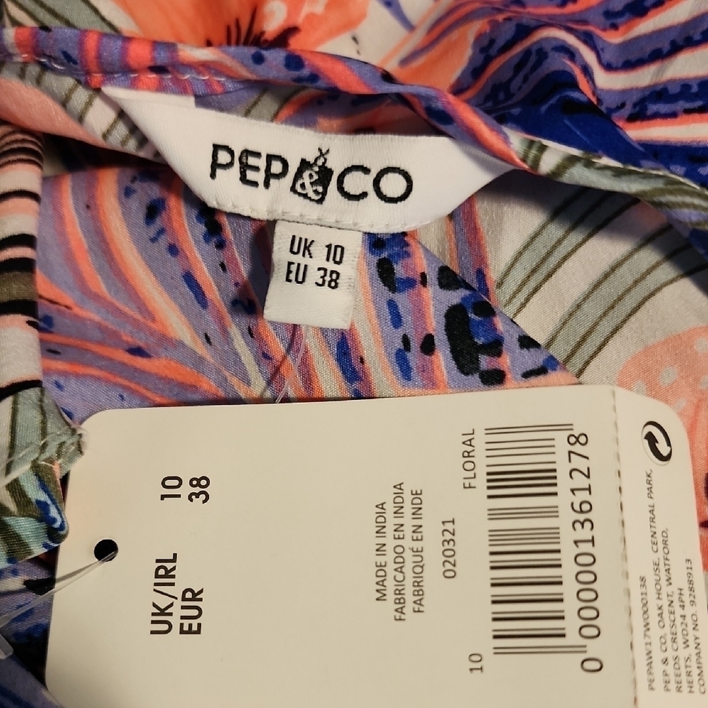 NWT Pink and Blue Spaghetti Strap Midi Sundress - Picture 2 of 5